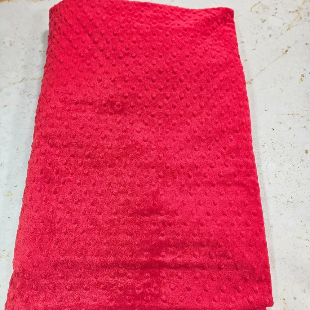 Red Minky Dot Fabric 96